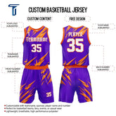 Custom Purple Spark Basketball Jersey Uniform Set